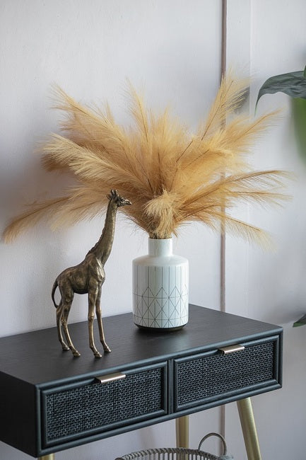Geo Vase Large White/Gold