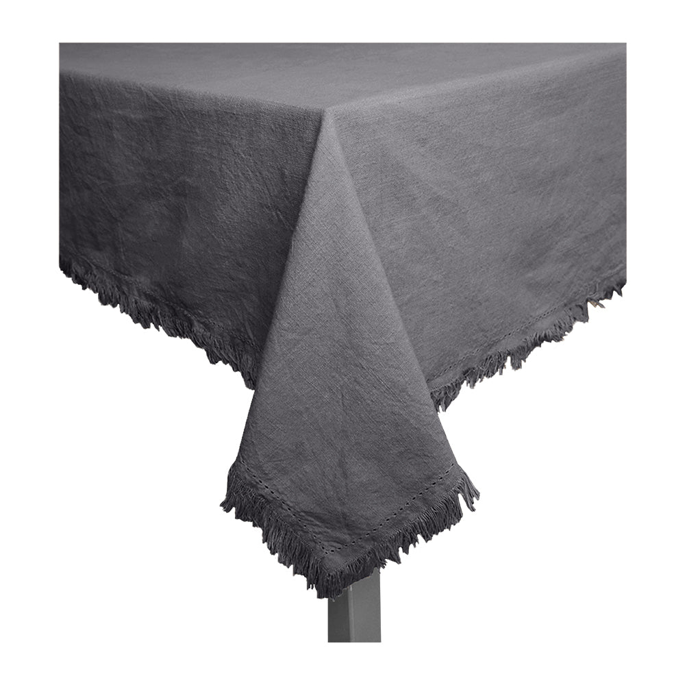 Avani Cotton Tablecloth 150x250cm Charcoal