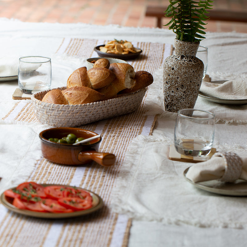 Avani Cotton Tablecloth 150x250cm Ivory