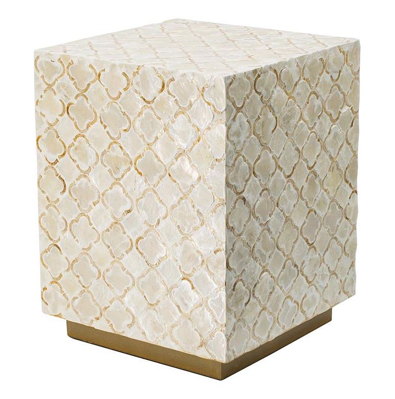Bodrum Square Side Table Pearl Shell