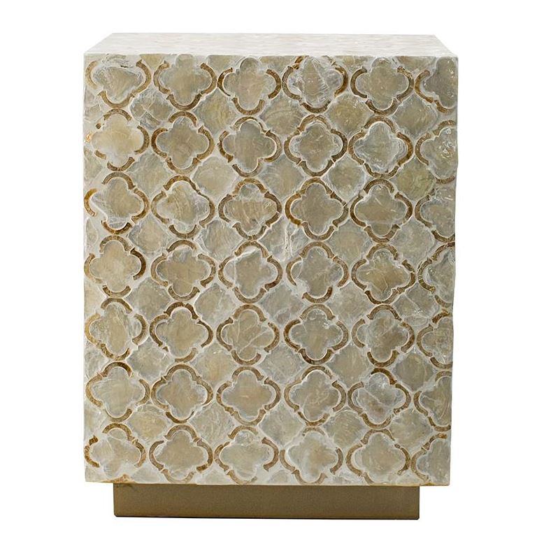 Bodrum Square Side Table Pearl Shell