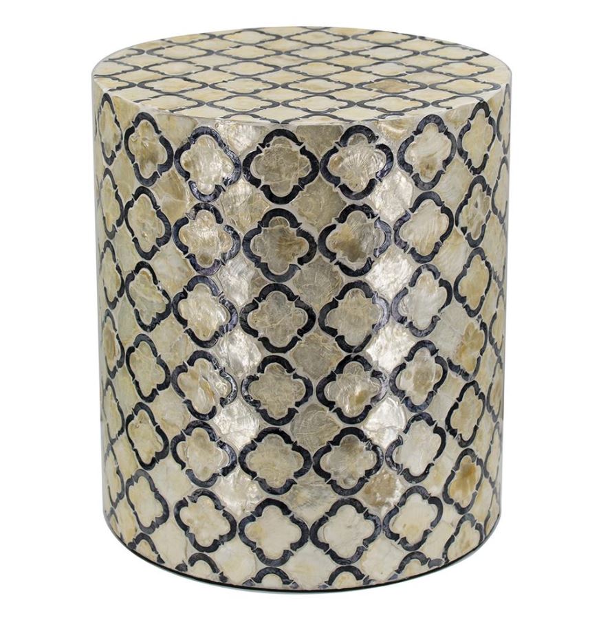 Eliah Round Side Table Pearl Shell