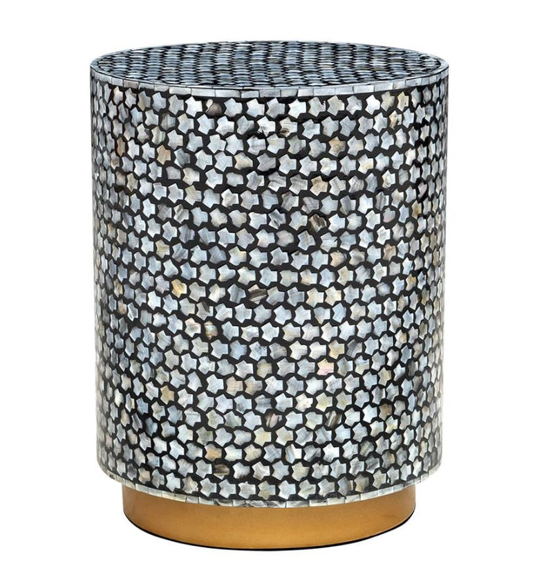Milan Round Side Table Pearl Shell