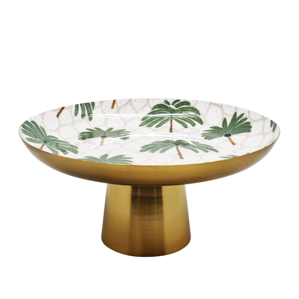 Palm Metal Cake Stand Gold