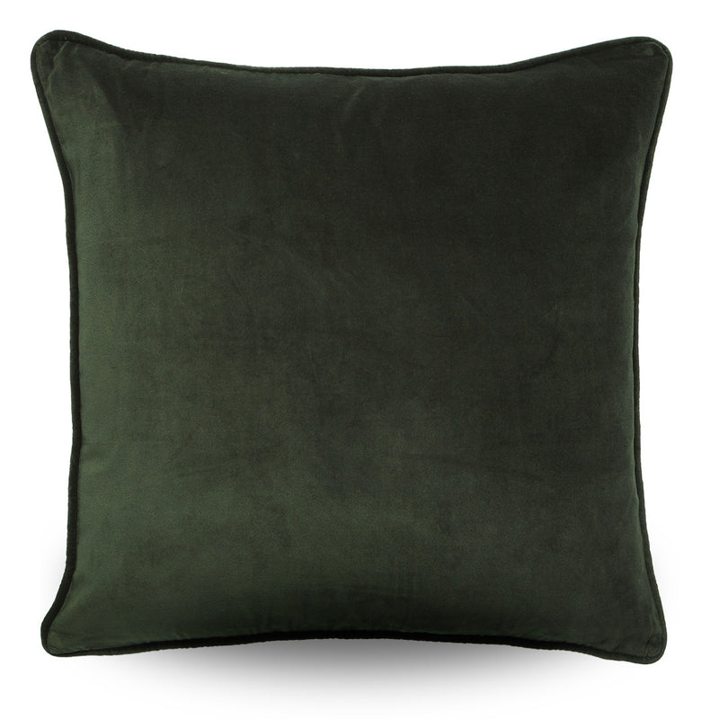 Lux Square 50cm Velvet Cushion Evergreen Set of 2