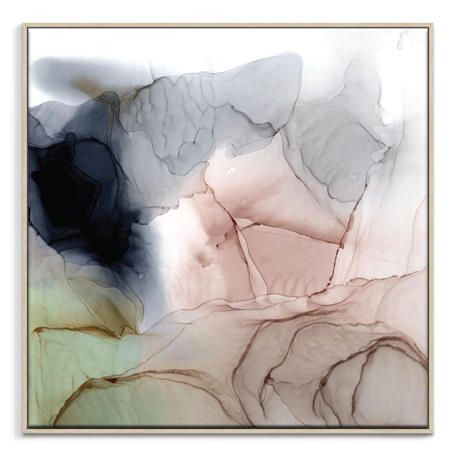 Blush Framed Canvas Print by Fern Siebler-Bibilo