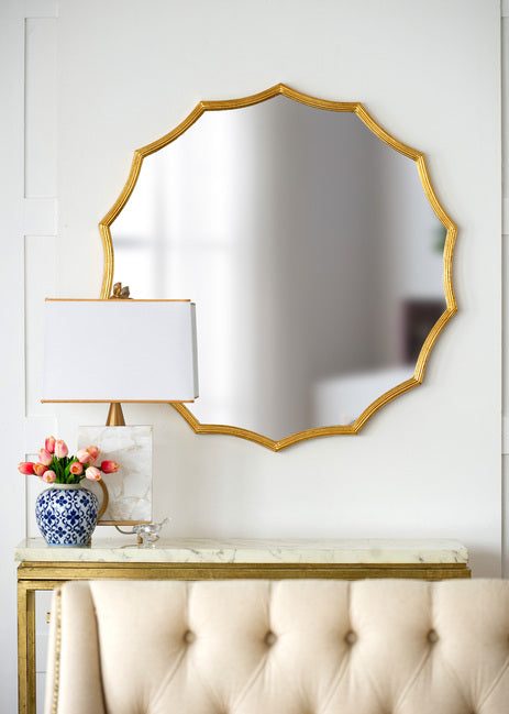 Nexum Scalloped Wall Mirror Gold