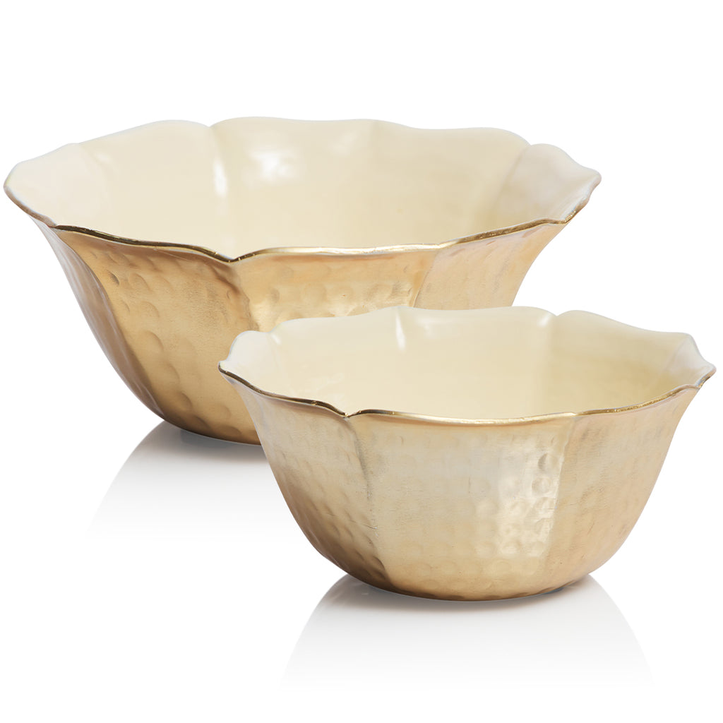 Bazaar Lotus Bowl Set of 2 Cream