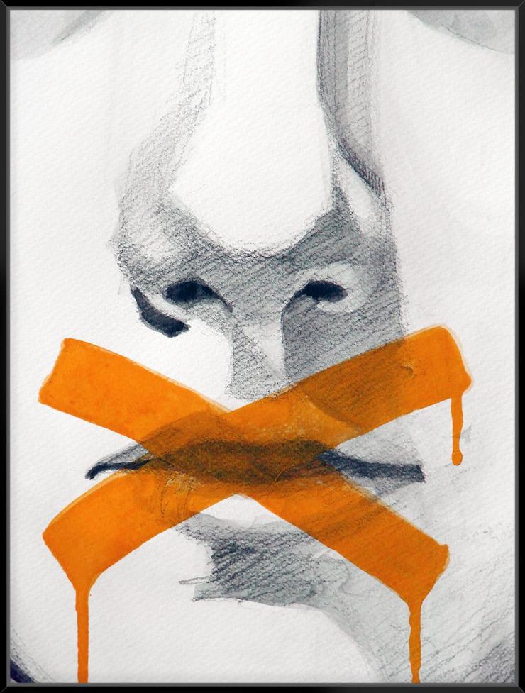 Orange Cross Framed Canvas Print-Bibilo