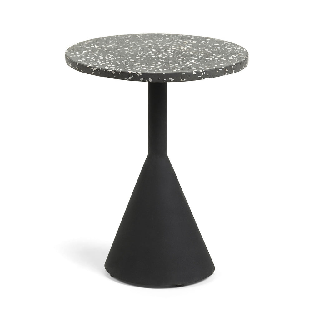 Mela Terrazzo Side Table Black-Bibilo