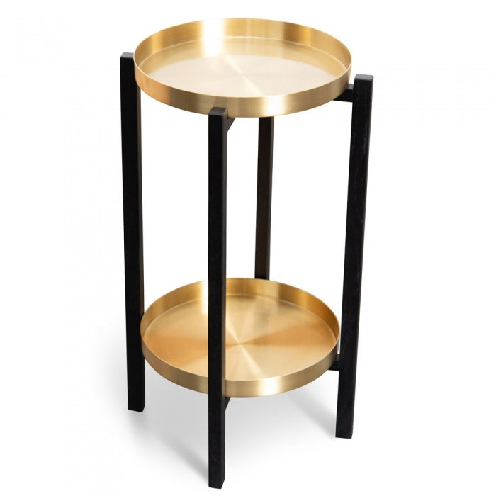 Glam Tray Side Table Brass-Bibilo