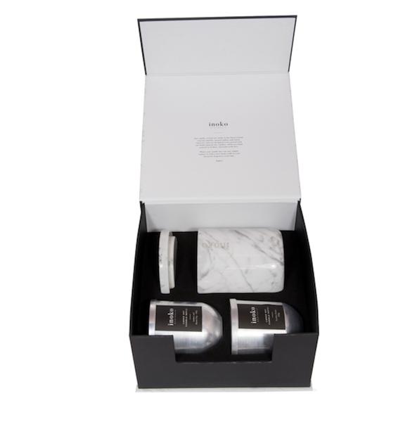 Limited Edition Marble Candle Gift Set Large-Bibilo