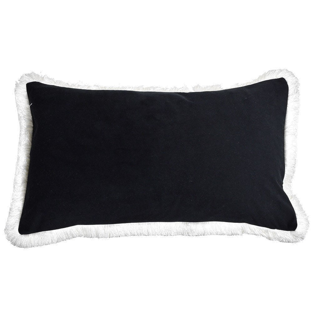 St. Kilda Black Rectangle Cushion Cover-Bibilo