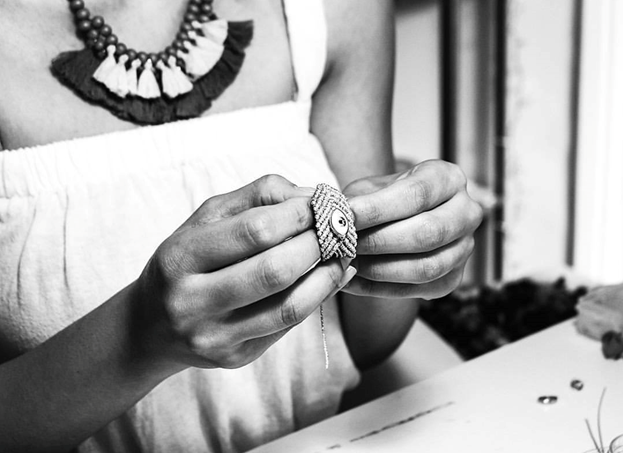 Faith Handmade Ring Dark Grey-Bibilo