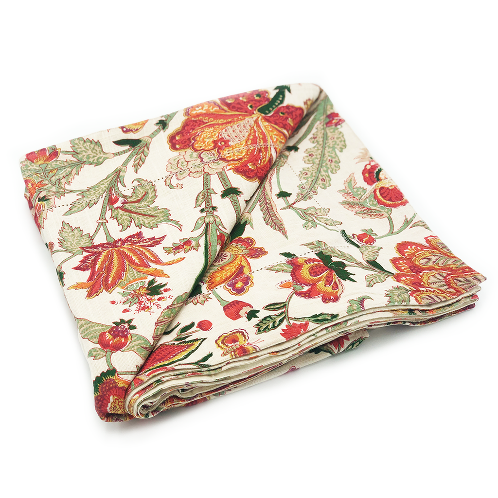 Gardenside Tablecloth Crimson-Bibilo